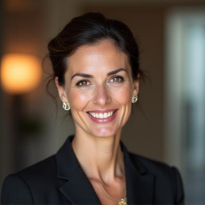 Photo de Madame Claire Dubois, PDG de Velours Cosmétique