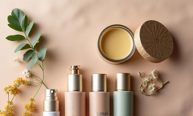 Emballage cosmétique élégant avec des éléments durables